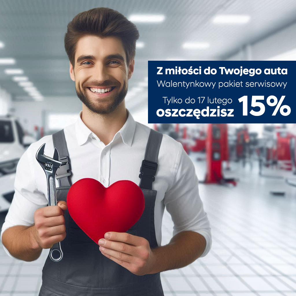 Z miłości do Twojego auta - walentynkowy pakiet serwisowy - 15% taniej
